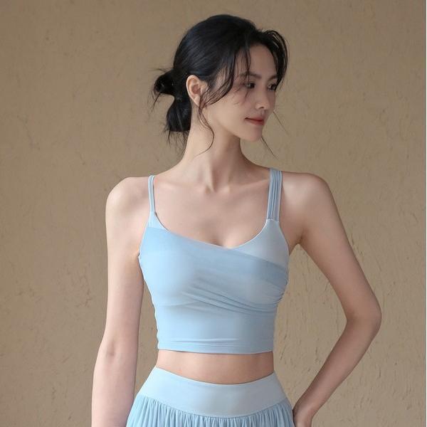 2025 Mới Fumeng Lưới Chống Sốc Yoga Tank Top