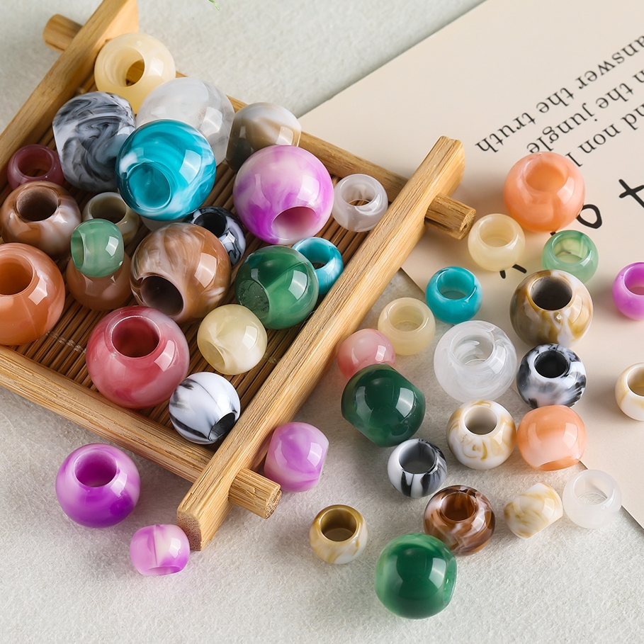 St. Kunkka 50 cái hạt acrylic lớn, giả ngọc, dùng cho DIY làm dây chìa khóa và trang sức