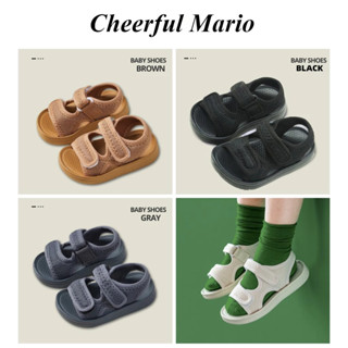  Cheerful Mario Giày sandal cho bé tập đi có khóa dán siêu nhẹ đế mềm chống  trượt đep dép đi trong nhà Thời Trang dép quai hậu dễ chịu trong nhà bên ngoài Hàng giao ngay từ 1-8 tuổi 