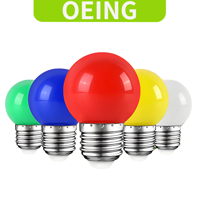 OEING G45 1W Bóng Đèn LED Nhiều Màu Sắc Bóng Đèn Giáng Sinh Bóng Đèn E27 G45 Đèn LED Thanh