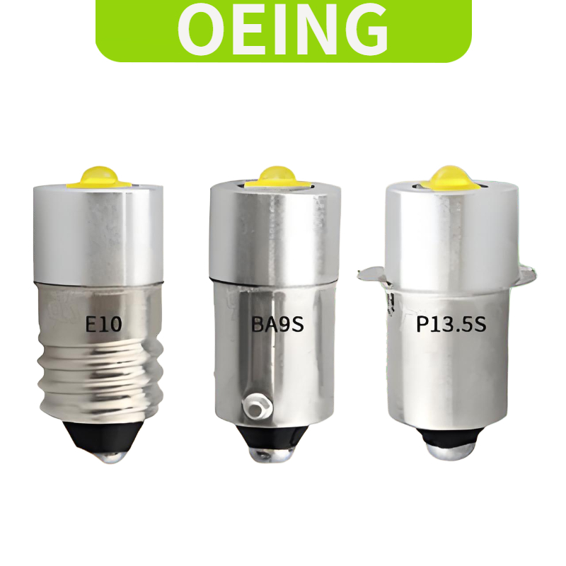 Bóng đèn pin Led OEING, 3W, P13.5S, BA9S, E10, DC3-12V, DC6-24V, Ánh sáng ấm áp, Ánh sáng trắng