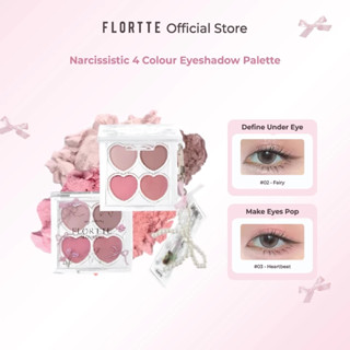 Bảng Phấn Mắt 4 Màu FLORTTE Love Yourself Series (3 Màu) 3g FLORTTE Official Store