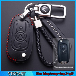 bọc chìa khoá smartkey Vinfast Fadil handmade da thật 001
