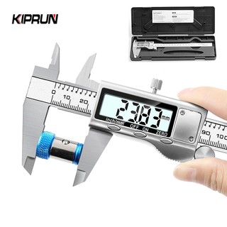Dụng cụ đo Caliper kỹ thuật số KIPRUN, Caliper Vernier bằng thép không gỉ, Micromet kỹ thuật số có màn hình LCD lớn, Thước đo micromet điện tử 0-150mm