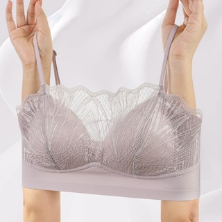 Áo ngực không khung siêu mỏng kiểu Pháp và quần lót ren gợi cảm cho nữ