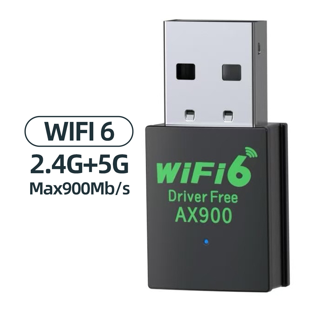 Ankndo AX900 USB WiFi 6 Adapter 2in1 Dongle Băng tần kép 2.4G & 5GHz USB WiFi Mạng không dây Wlan Th