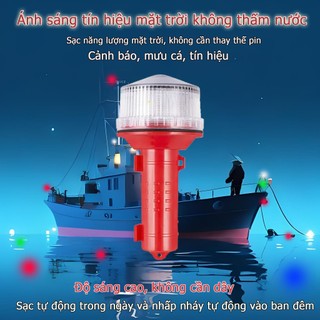 Đèn LED năng lượng mặt trời 3000 mét, tín hiệu tàu, nhấp nháy cao cấp, dùng ngoài trời, đánh dấu vị trí, chống động vật