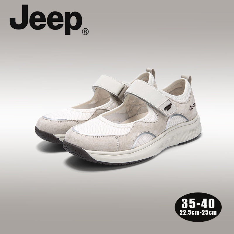 Giày Nữ Jeep Đế Dày Mary Jane Mùa Hè Phong Cách Mới Lưới Rỗng Thoáng Khí Nhẹ Giày Sandal Thể Thao