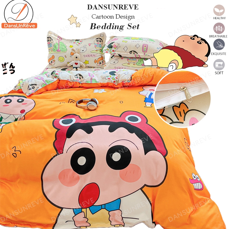 Bộ ga giường cotton Crayon Shin-chan - Size 1m6x2m