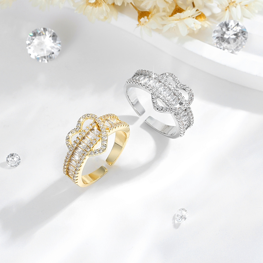 Nhẫn J141 Nữ 14K Titan Vàng Bạc Nhẫn Đẹp Nguyên Bản Chống Rỉ Sét Và Chống Phai Màu Trang Sức Bạn Gái