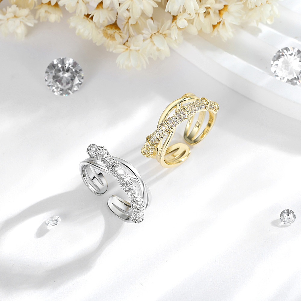 J146 Nhẫn nữ  từ titan vàng bạc, chống rỉ sét và phai màu - Quà tặng hoàn hảo cho bạn gái hoặc cặp đ