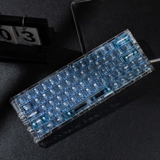  Iced Blue Keycaps Crystal Transparent cherry profile RGB keycap set cho Bàn phím cơ 