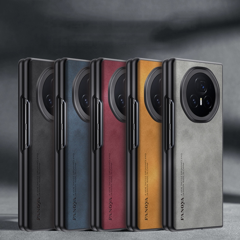Vỏ Magic V5 Cho Honor Magic V5 Magic V3 Phong Cách Retro Da Sensation Da PU Vỏ Điện Thoại Di Động