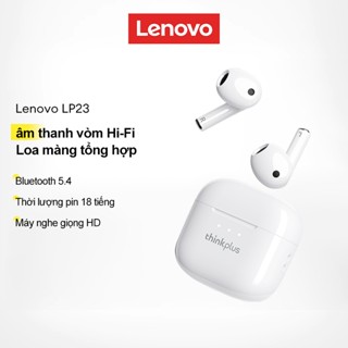 Tai nghe Bluetooth Lenovo LP23 Tai nghe không dây Cảm ứng thông minh Chơi game Âm nhạc Chế độ kép có Mic Bluetooth 5.4