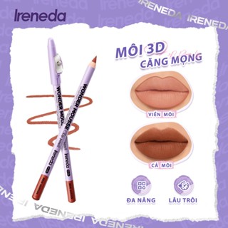  Chì kẻ môi Ireneda 3D màu nhung lì sắc tố cao chống nước lâu trôi có đồ gọt 