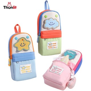Thunlit Kawaii Túi Đựng Bút Chì Nhỏ Dễ Thương Schoolbag Ngôi Sao Hộp Đựng Bút Dung Tích Lớn Văn Phòng Phẩm Túi Đựng Bút Cho Bé Gái Bé Trai Học Sinh