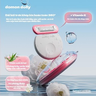Dao cạo lông Domon Dolly Cầm tay sử dụng bộ 2 đầu dao Lưỡi dao cạo an toàn thép chống rỉ Cạo Râu Waxing vùng kín Bikini chống kích ứng