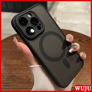  Wuju Ốp Sạc Không Dây Từ Tính Mờ Sang Trọng Tương Thích Cho iPhone 17 16 15 14 13 12 11 Pro Max Plus Air Vỏ Điện Thoại Chống Sốc 