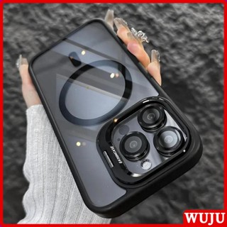  Wuju Có Bảo Vệ Và Giá Đỡ Camera Sang Trọng Trong Suốt Từ Tính Chống Sốc Ốp Lưng Điện Thoại Tương Thích Cho iPhone 17 16 15 14 13 12 11 Pro Max Plus Air Ốp Lưng 