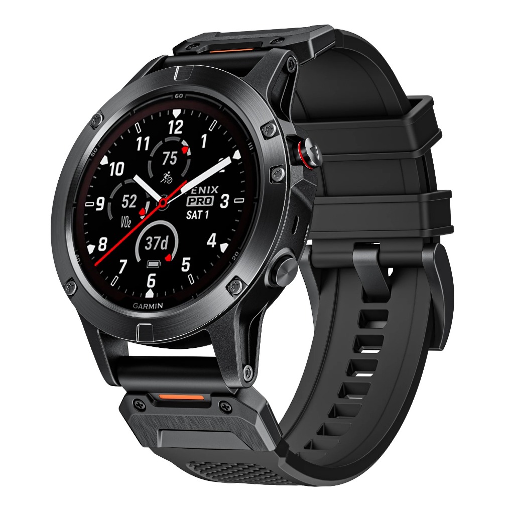 QuickFit 22mm 26mm Cao su + Dây đeo kim loại cho Garmin Fenix 8 7 7X 6X 6 Pro 5 5X Plus Epix Gen2 En