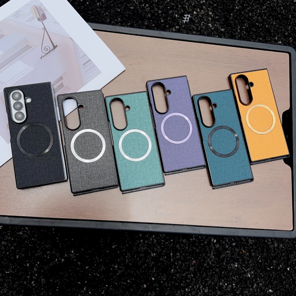Ốp Lưng Cho Samsung Galaxy Z FOLD 7 6 5 4 FOLD7 FOLD6 FOLD5 Ốp lưng Họa Tiết Vải Ốp Lưng Siêu Mỏng C