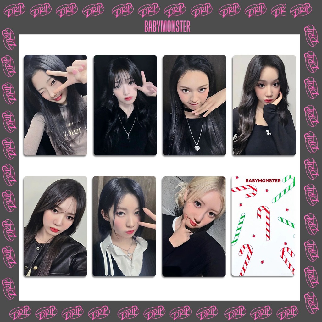1-7 Chiếc BM Lomo Thẻ BABYMONS7ER Album SHEESH Bị kẹt Ở Giữa BATTER UP WVS ID Ảnh AHYEON Ahyeon Asa 