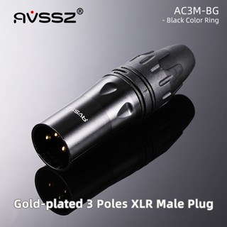 Avssz Màu XLR Cáp Kim Loại Connecor Mạ Vàng 3 Pin Nam Nữ XLR Cắm Cho Loa Âm Thanh Micro Trộn Cân Bằng Cáp XLR