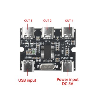 Bộ chia nguồn Pcbfun Bộ phân phối điện cho Raspberry Pi 4 Usb Mô-đun một trong hai / hai trong ba Type-c