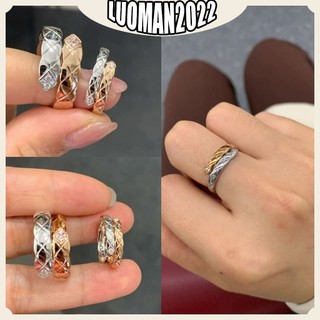 Nhẫn nữ cao cấp coco vàng 18k đính kim cương, thiết kế đa dạng kích thước