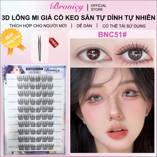  Bronicy Lông Mi Giả Không Keo Hàn Quốc Idol Lông Mi Tự Nhiên Cụm Đơn Tự Dính Có Thể Được Tái Sử Dụng 