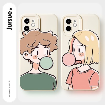Ốp lưng nam nữ cặp đôi dễ thương đẹp hoạt hình Anime độc lạ ngầu ngộ nghĩnh chống sốc chống bẩn mềm cho iPhone 17 16 15 14 13 12 11 PRO MAX SE 2020 X XR XS ip 8 7 Plus kute Z1122