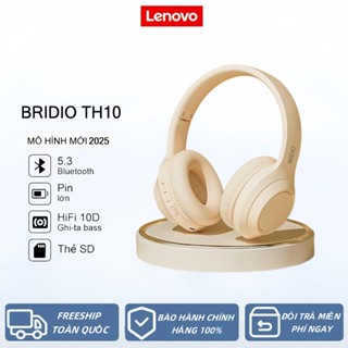 Tai nghe Bluetooth chụp tai BRIDIO TH10 5.3 HD giảm tiếng ồn âm thanh có thể gập lại có dây