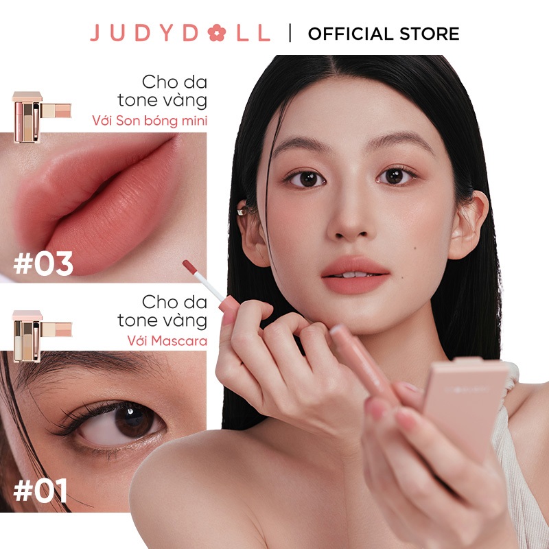 Bảng Phấn Trang Điểm Cầm Tay JUDYDOLL Mini Makeup Palette Đa năng Nhỏ gọn Phấn mắt Kẻ mắt Chân mày Má hồng Tạo khối Bắt sáng Mascara Son kem 10g | BigBuy360 - bigbuy360.vn