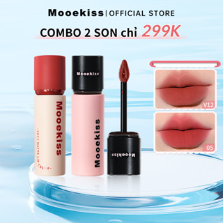 Combo 2 Son Mooekiss Son bùn lông thiên nga 3g + Không dính cốc Kỹ thuật khóa màu Son 3g