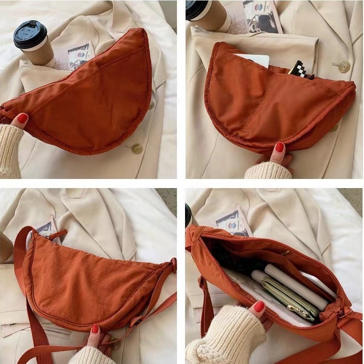 U Túi đựng bánh bao túi xách nữ thời trang giản dị Túi đeo chéo nylon lót chống thấm nước chần bông | BigBuy360 - bigbuy360.vn