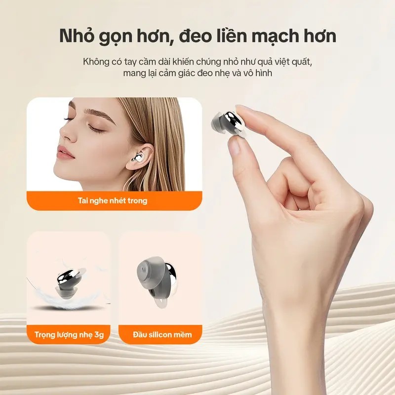 Tai nghe không dây GOOJODOQ Tai nghe ngủ Bluetooth 5.3 Khối tiếng ồn Sạc nhanh Điều khiển cảm ứng thông minh | BigBuy360 - bigbuy360.vn