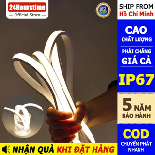 24Hourstime 5/10/15/20M 220V Dải đèn LED Neon, Dải đèn LED trang trí chống nước, Trang trí Logo, Bao bì cây thông Noel ngày lễ