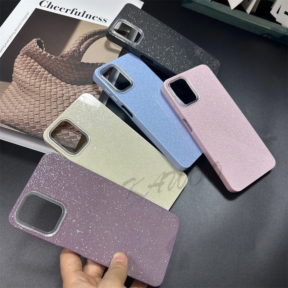 Dành Cho Samsung A12 M12 A22 A03 A05 A06 F06 Sequin Lấp Lánh Bling Trong Suốt Mỏng Cứng Ốp lưng