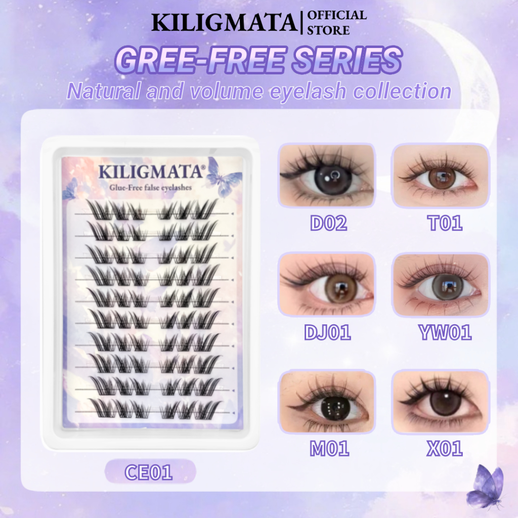 KILIGMATA Lông mi tự dính Bán chạy Lông mi giả không keo không cần keo dán lông mi đi kèm keo dán