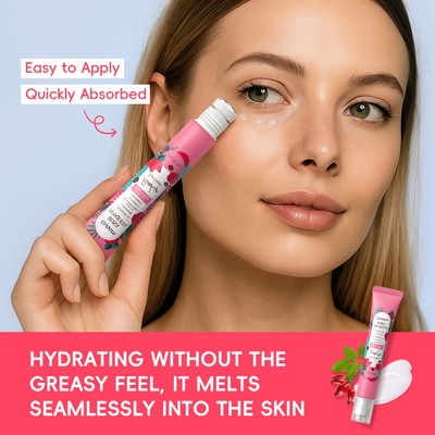 Kem dưỡng mắt ba con lăn QUIYUM với dầu hoa hồng & Caffeine – Hydrate, Depuffs & Smooths Fine Lines cho mọi loại da