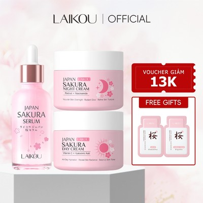 [Bộ 3 Món] Serum Sakura + Kem Dưỡng Ngày Đêm Nhật Bản - Giảm Thâm Nám, Dưỡng Trắng Da - Vitamin C, HA, Niacinamide