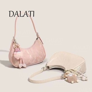  DALATI Phong Cách Mới Thiết Kế Niche Kết Cấu Cao Cấp Túi Lưỡi Liềm Túi Nách Tinh Tế Tất Cả Trận Đấu Một Vai Mes 