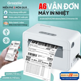  Máy In Nhiệt Bluetooth Vận ĐơnBarcode Vận Chuyển Bluetooth A6 Máy InAWB Vận Đơn Không Khí Sticker 