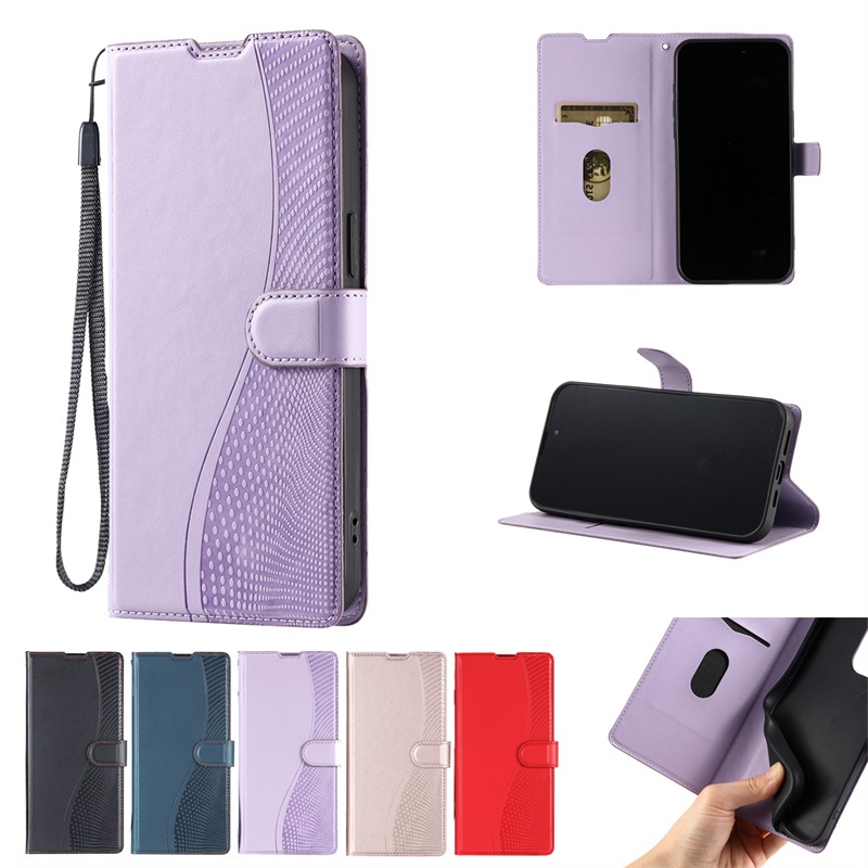 Bao Da Lật Sách Cho Iphone 13 Mini 15 14 Plus 16 17 17E Air Pro Max 16E Khe Cắm Thẻ Đứng Ví Bao Da