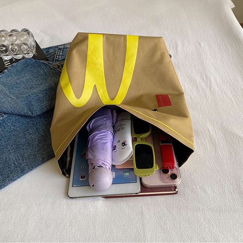 Balo Unisex Thời Trang Vải Bố In Logo McDonald’s Dung Tích Lớn Chống Mài Mòn Dễ Vệ Si | BigBuy360 - bigbuy360.vn
