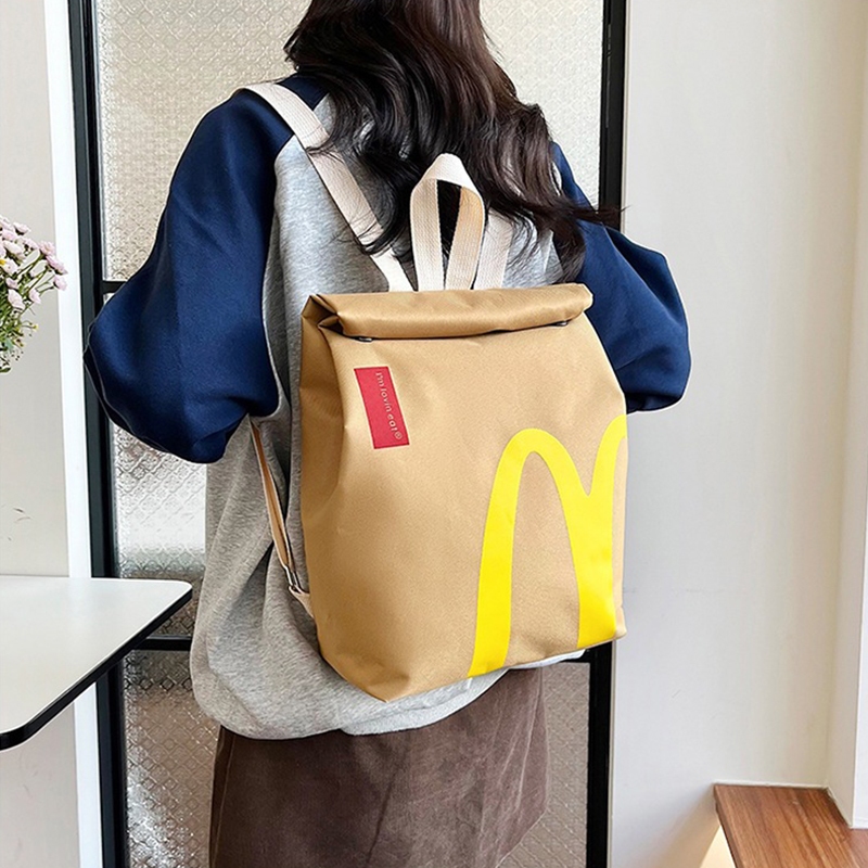 Balo Unisex Thời Trang Vải Bố In Logo McDonald’s Dung Tích Lớn Chống Mài Mòn Dễ Vệ Si | BigBuy360 - bigbuy360.vn