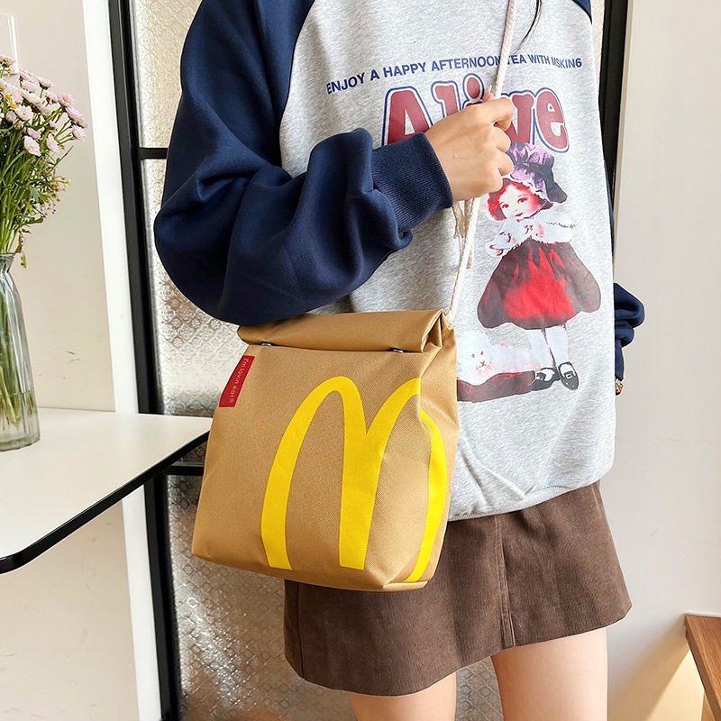 Balo Unisex Thời Trang Vải Bố In Logo McDonald’s Dung Tích Lớn Chống Mài Mòn Dễ Vệ Si | BigBuy360 - bigbuy360.vn