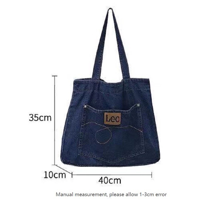 Túi đeo chéo denim cầm tay cỡ lớn phong cách Hàn Quốc dành cho nữ Túi đeo vai phổ biến dành cho nữ | BigBuy360 - bigbuy360.vn