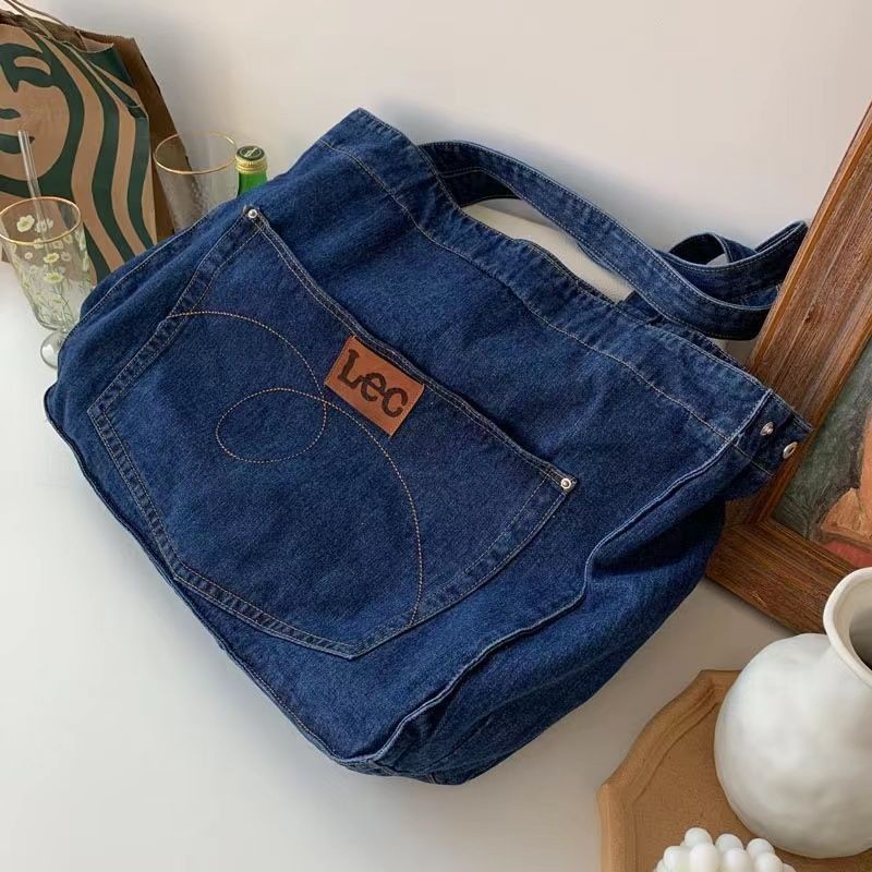 Túi đeo chéo denim cầm tay cỡ lớn phong cách Hàn Quốc dành cho nữ Túi đeo vai phổ biến dành cho nữ | BigBuy360 - bigbuy360.vn