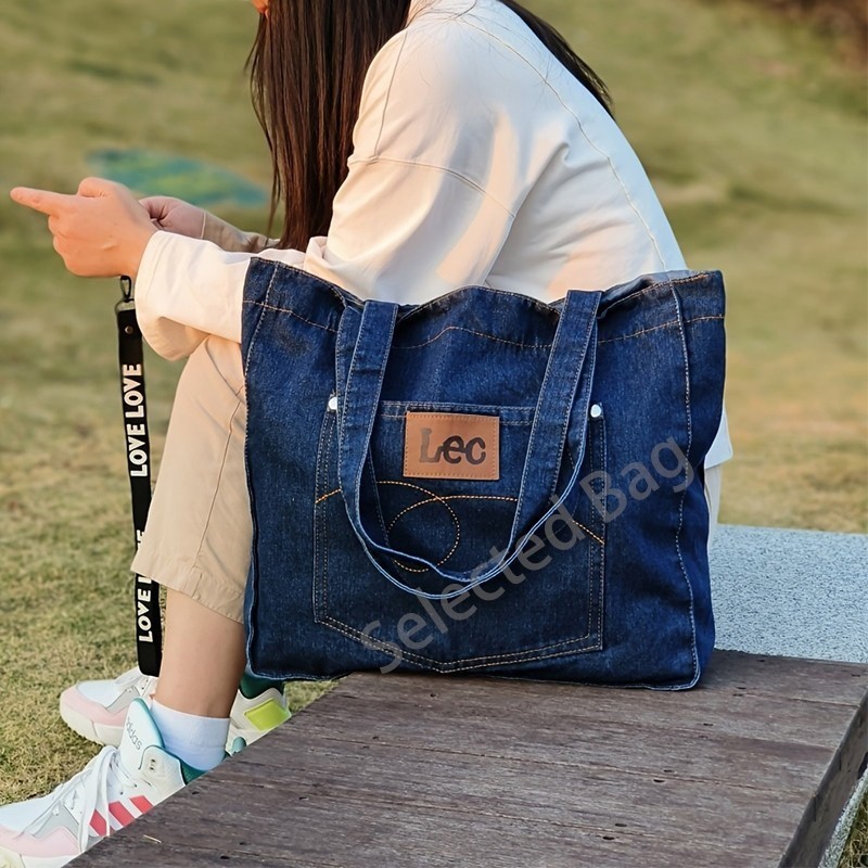 Túi đeo chéo denim cầm tay cỡ lớn phong cách Hàn Quốc dành cho nữ Túi đeo vai phổ biến dành cho nữ | BigBuy360 - bigbuy360.vn